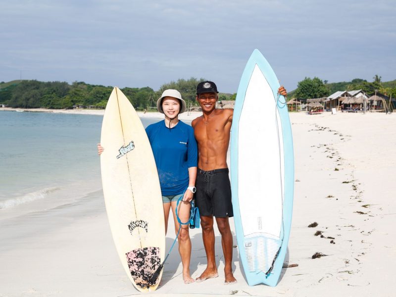 Wawan surf lessons in Lombok