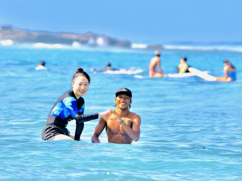 Wawan surf lessons in Lombok