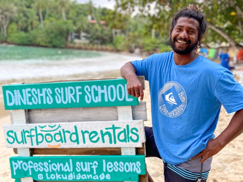 Dinesh’s Surf School in Hiriketiya, Sri Lanka