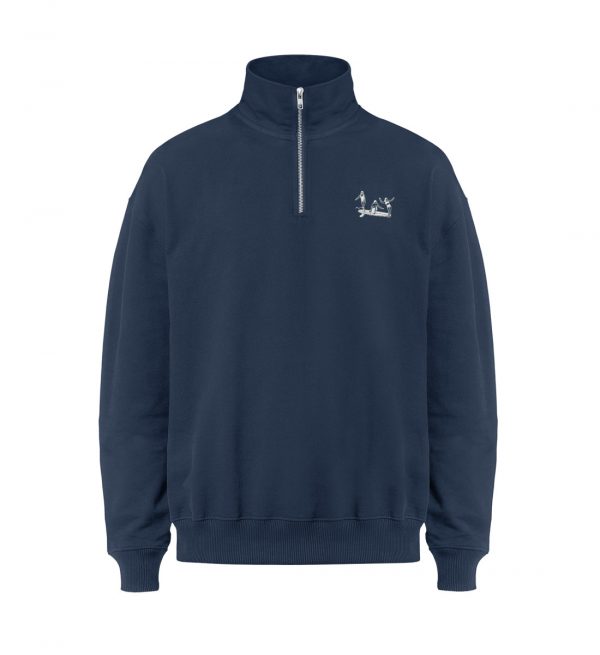 Half Zip Sweater Embroidery - Unisex Half-Zip Sweatshirt ST/ST-7011
