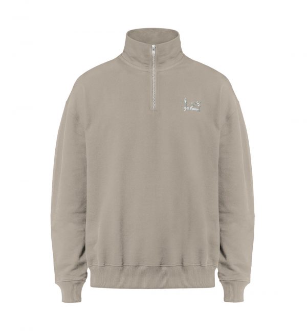 Half Zip Sweater Embroidery - Unisex Half-Zip Sweatshirt ST/ST-7081