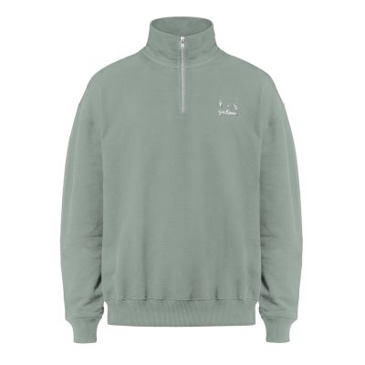Half Zip Sweater Embroidery - Unisex Half-Zip Sweatshirt ST/ST-7137