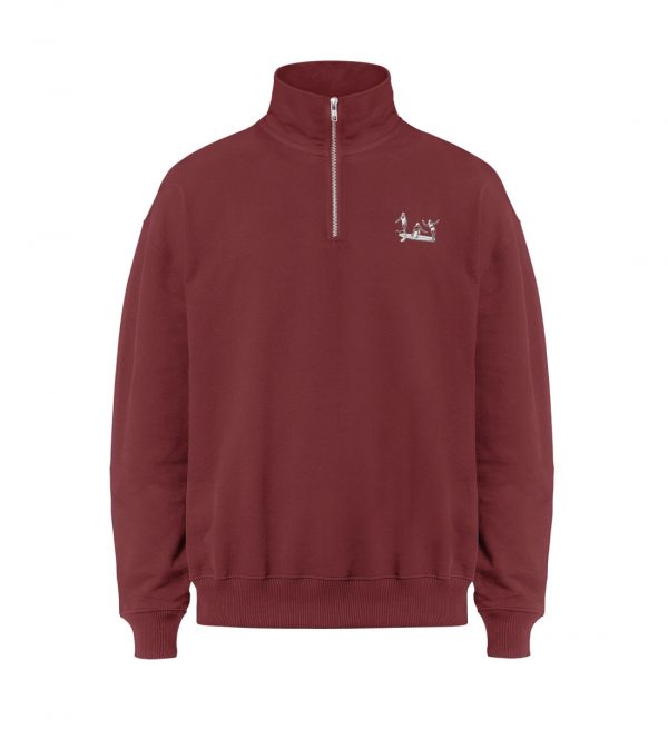 Half Zip Sweater Embroidery - Unisex Half-Zip Sweatshirt ST/ST-7179