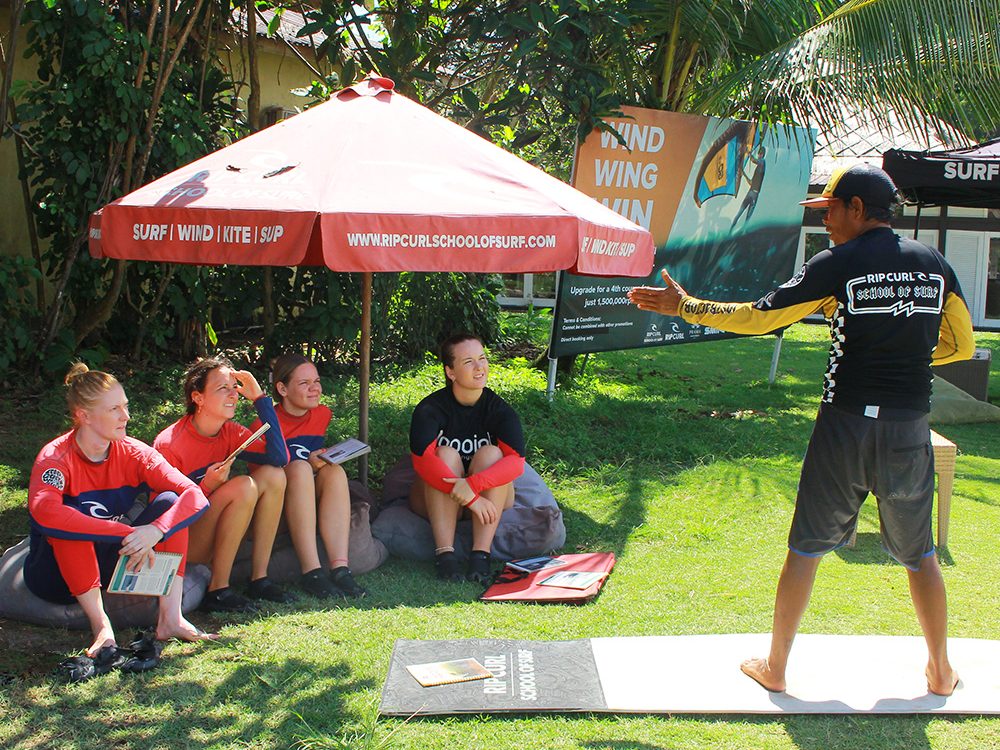 Rip Curl School Of Surf Beginner Surfing Lesson at Legian, Sanur, & Kuta