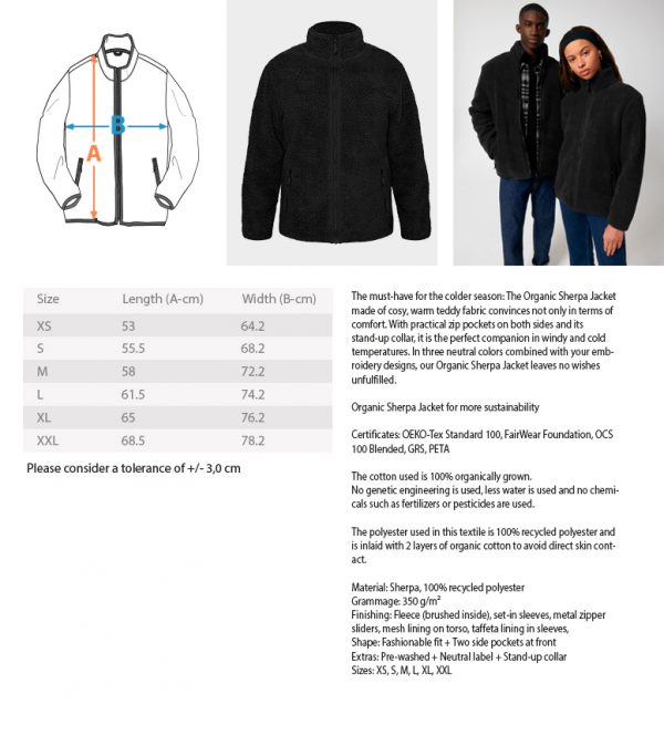 Fleece Jacket with Embroidery  - Outsider Sherpa Jacket ST/ST with Embroidery - Image 4
